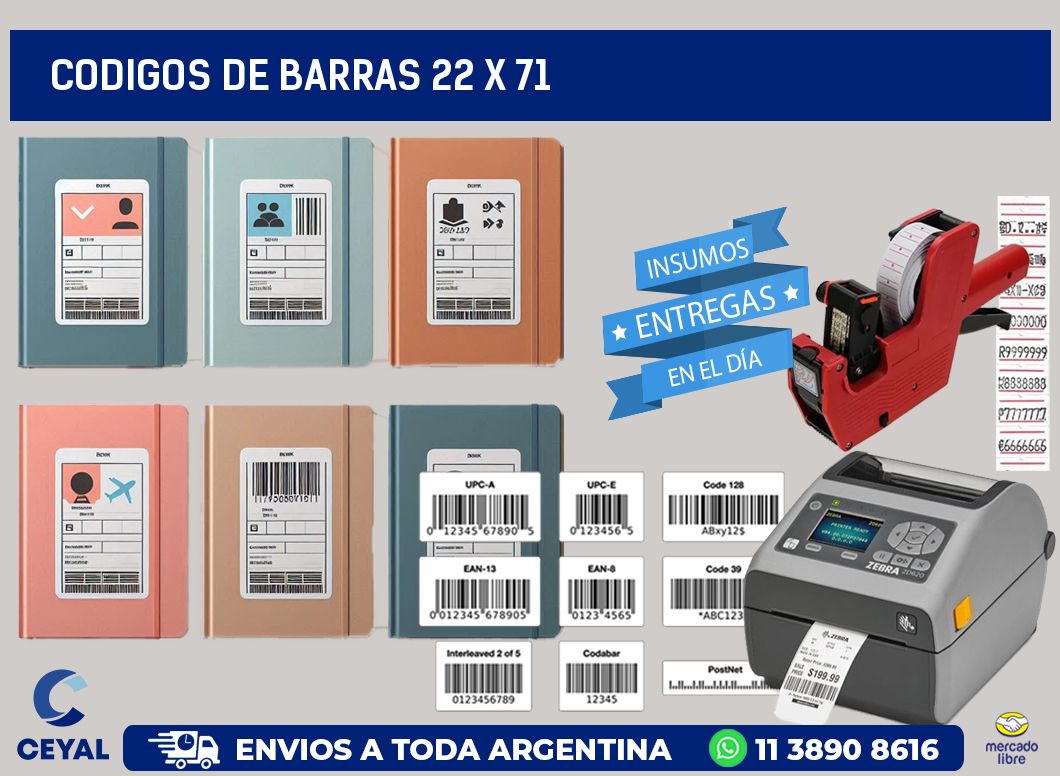 codigos de barras 22 x 71