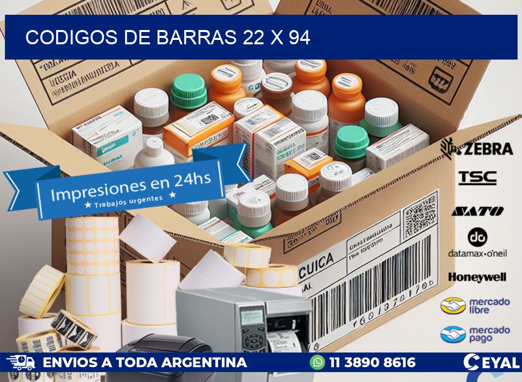 codigos de barras 22 x 94