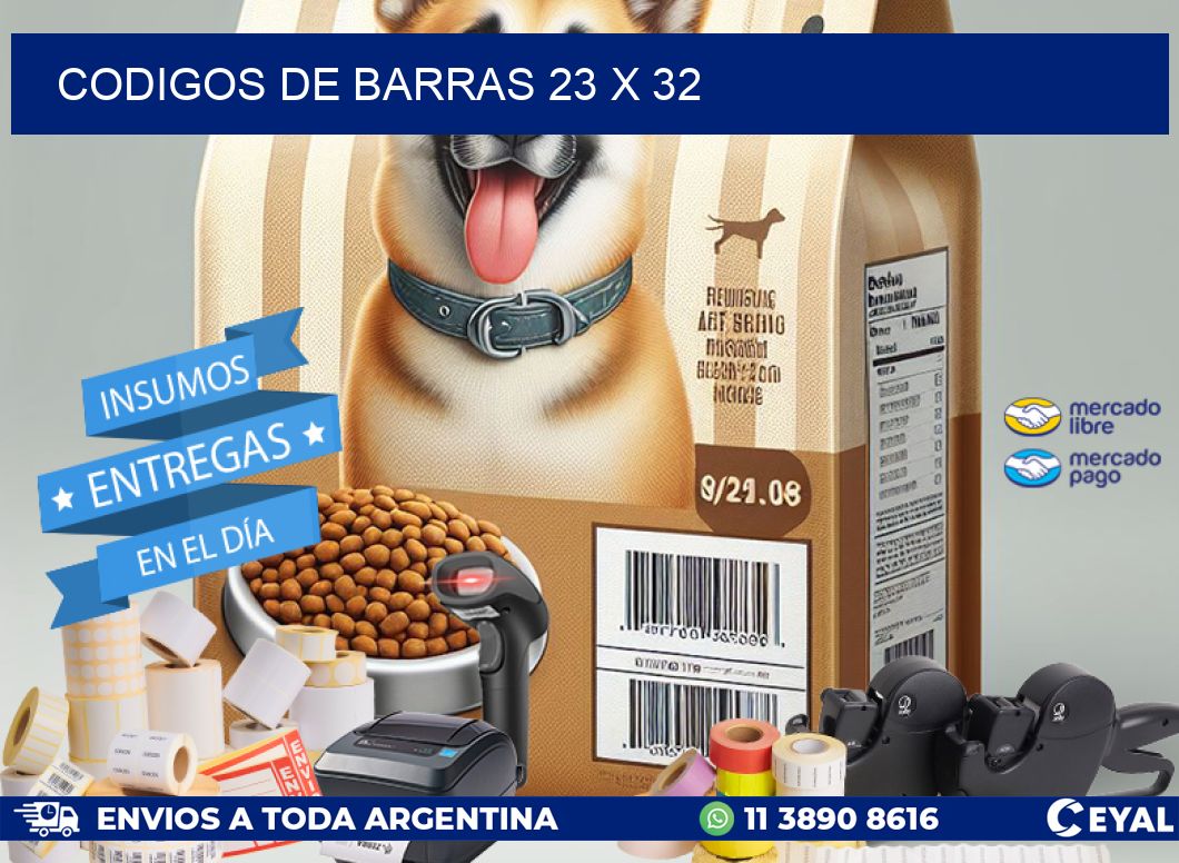 codigos de barras 23 x 32