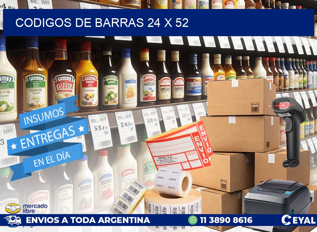 codigos de barras 24 x 52