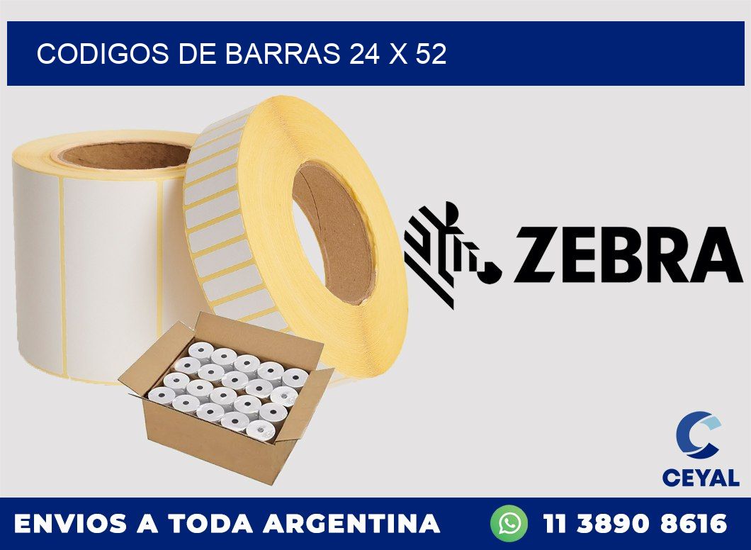 codigos de barras 24 x 52