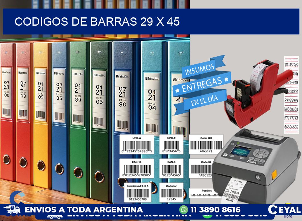 codigos de barras 29 x 45