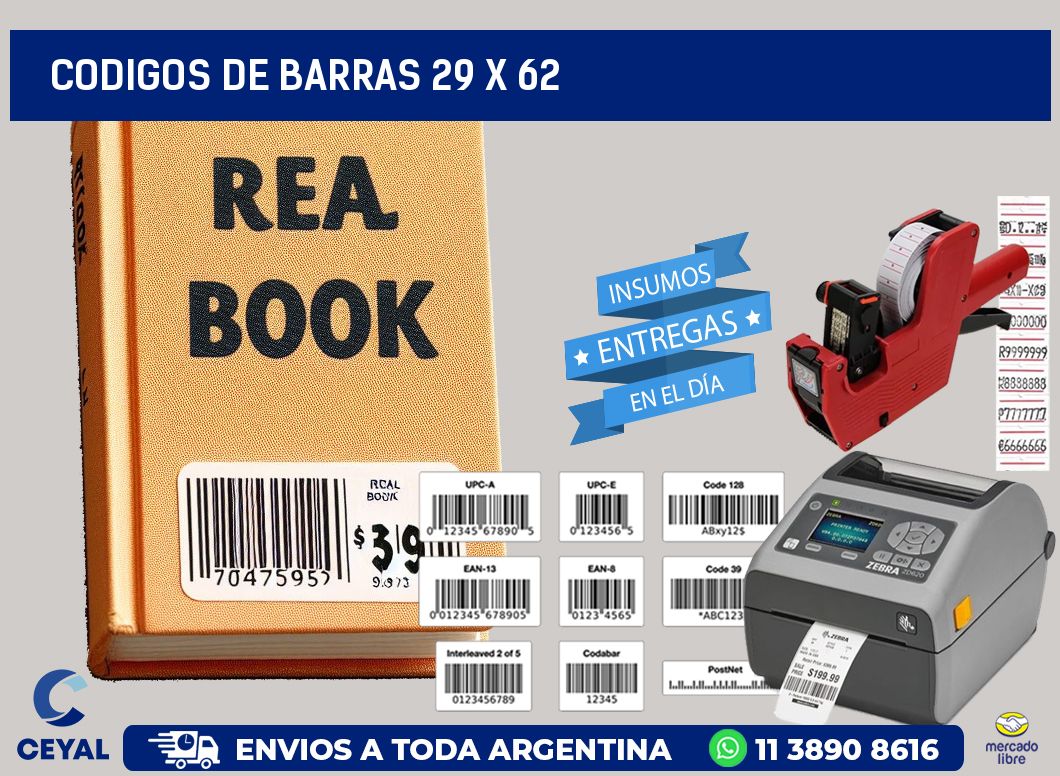 codigos de barras 29 x 62