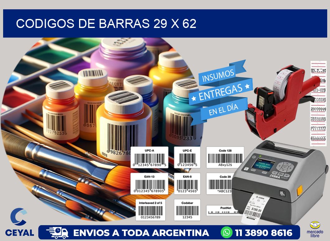 codigos de barras 29 x 62