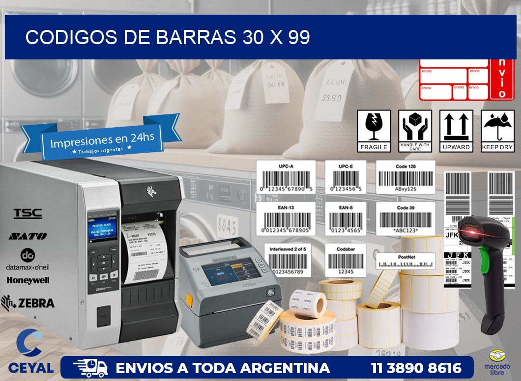 codigos de barras 30 x 99