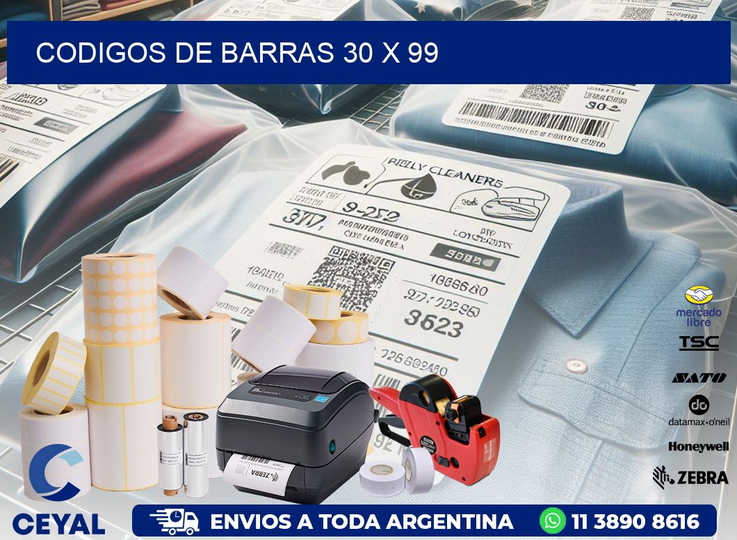 codigos de barras 30 x 99