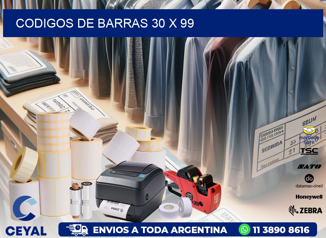 codigos de barras 30 x 99