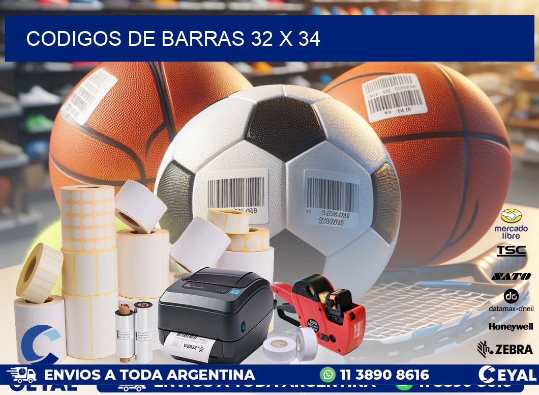 codigos de barras 32 x 34