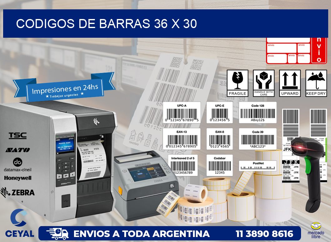 codigos de barras 36 x 30