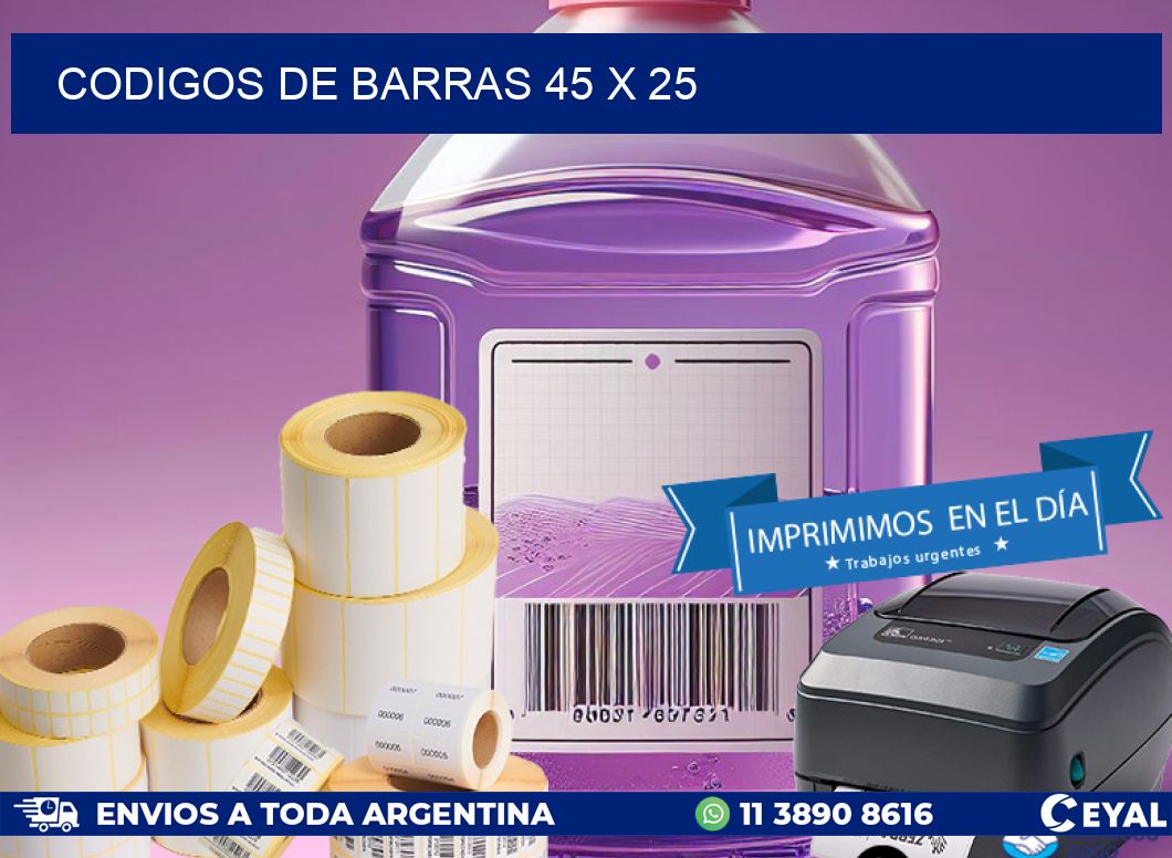 codigos de barras 45 x 25