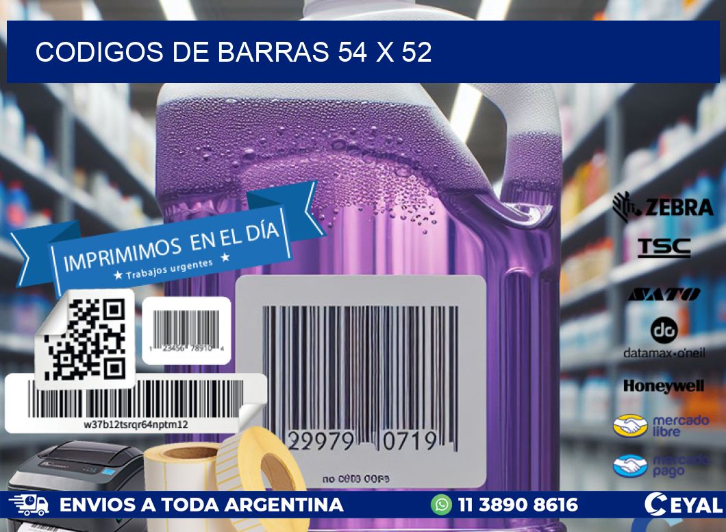 codigos de barras 54 x 52