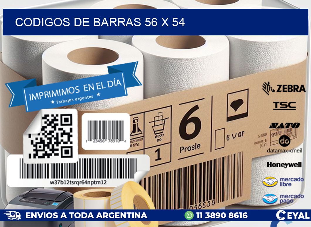 codigos de barras 56 x 54