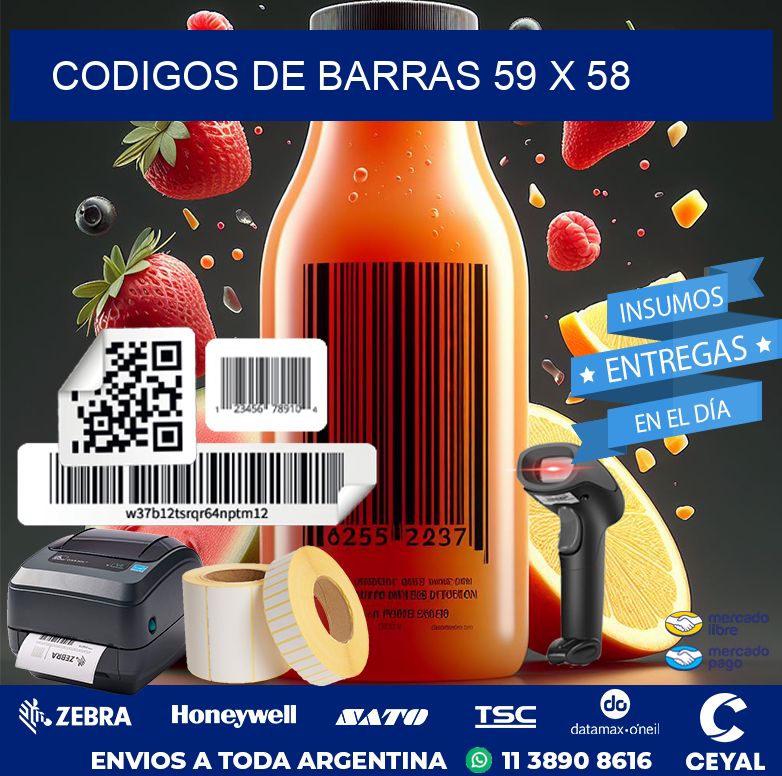 codigos de barras 59 x 58