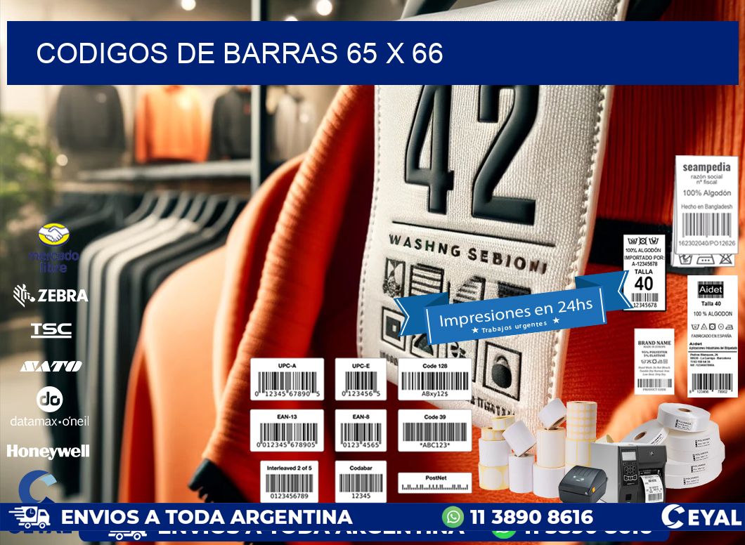 codigos de barras 65 x 66