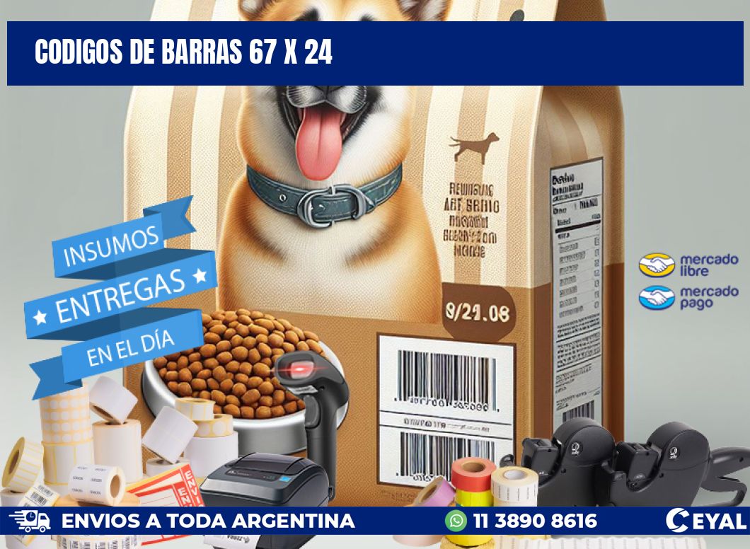 codigos de barras 67 x 24