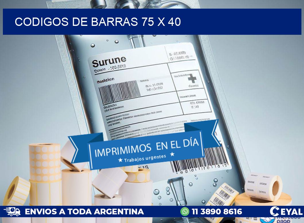 codigos de barras 75 x 40