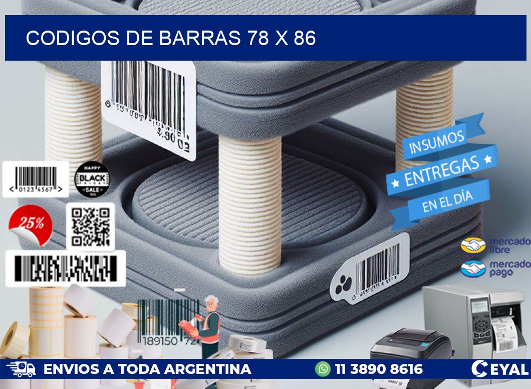 codigos de barras 78 x 86