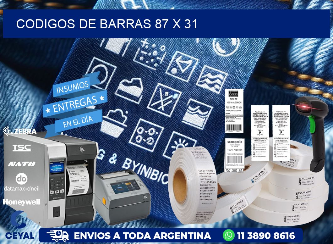 codigos de barras 87 x 31