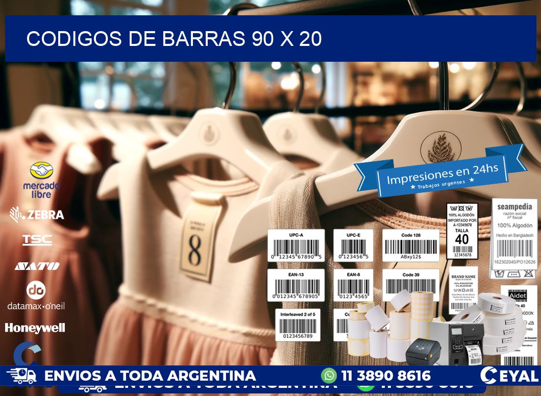 codigos de barras 90 x 20