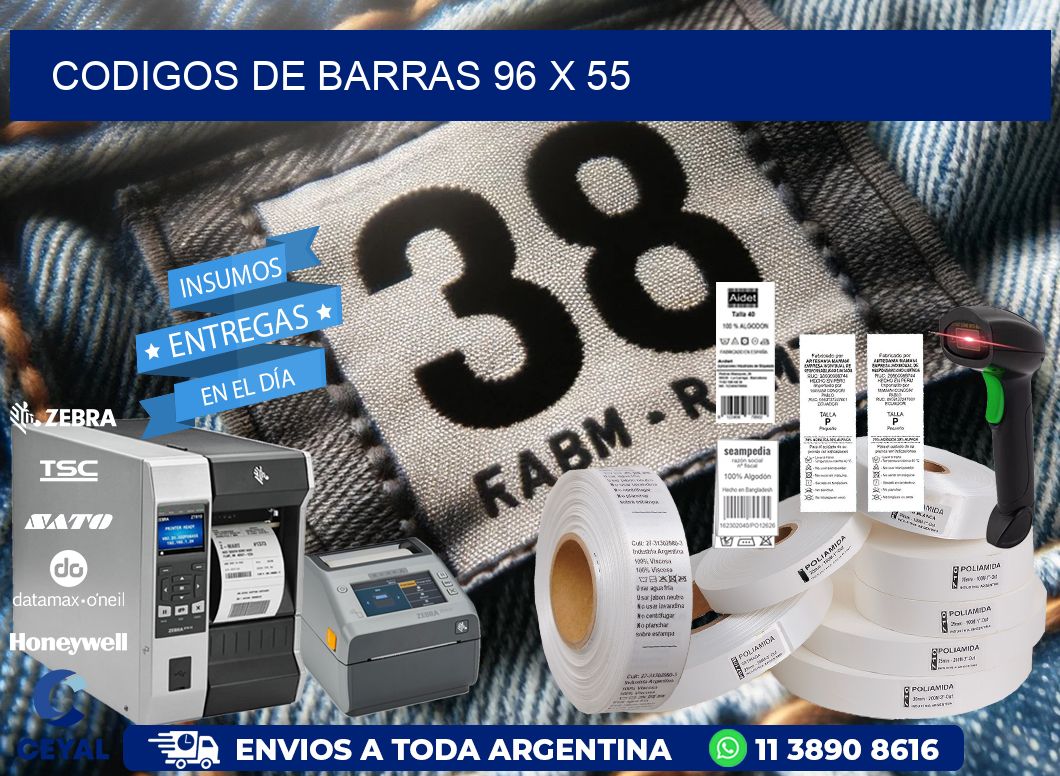 codigos de barras 96 x 55