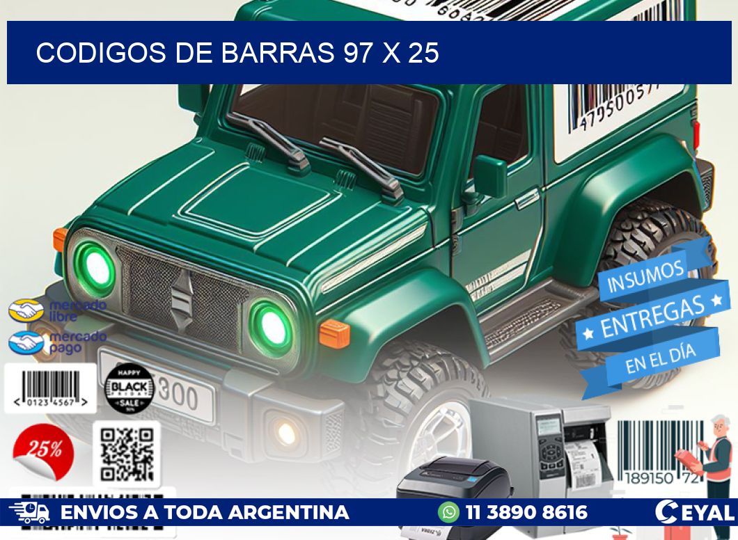 codigos de barras 97 x 25