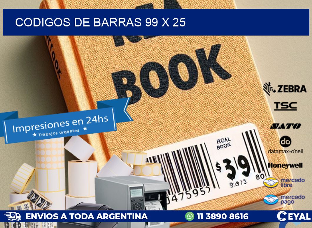 codigos de barras 99 x 25