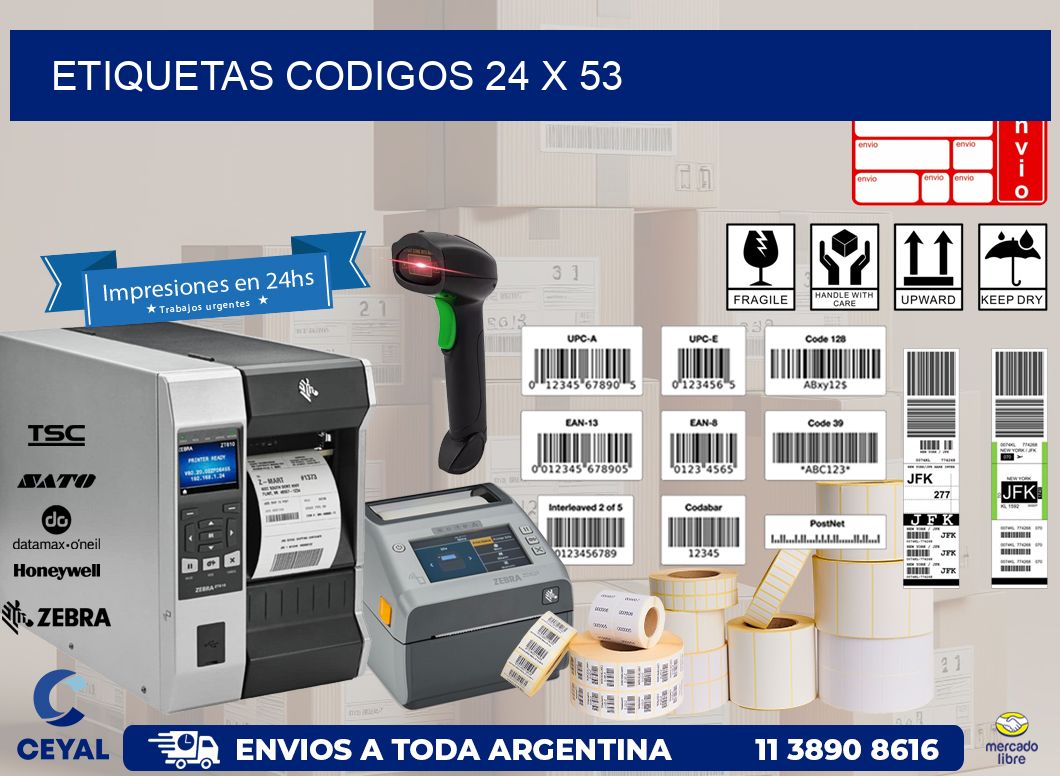 etiquetas codigos 24 x 53
