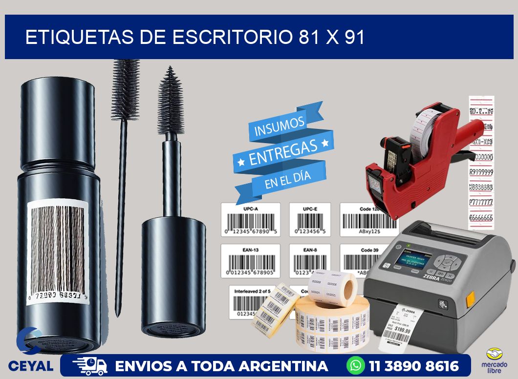 etiquetas de escritorio 81 x 91