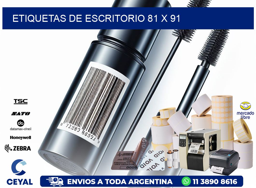 etiquetas de escritorio 81 x 91