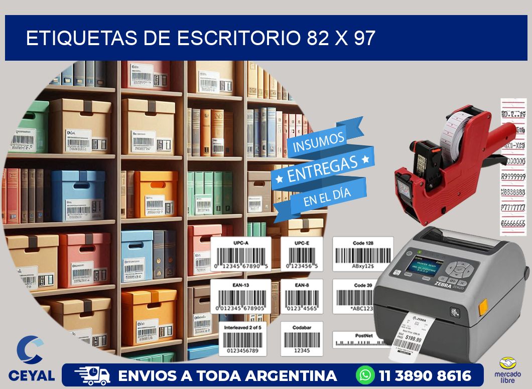 etiquetas de escritorio 82 x 97