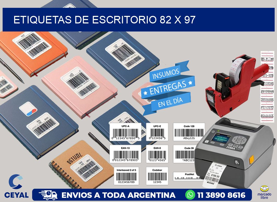 etiquetas de escritorio 82 x 97