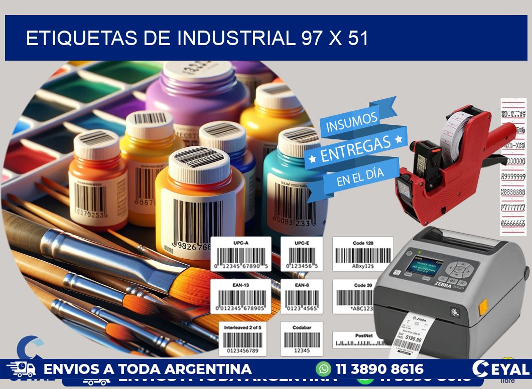 etiquetas de industrial 97 x 51