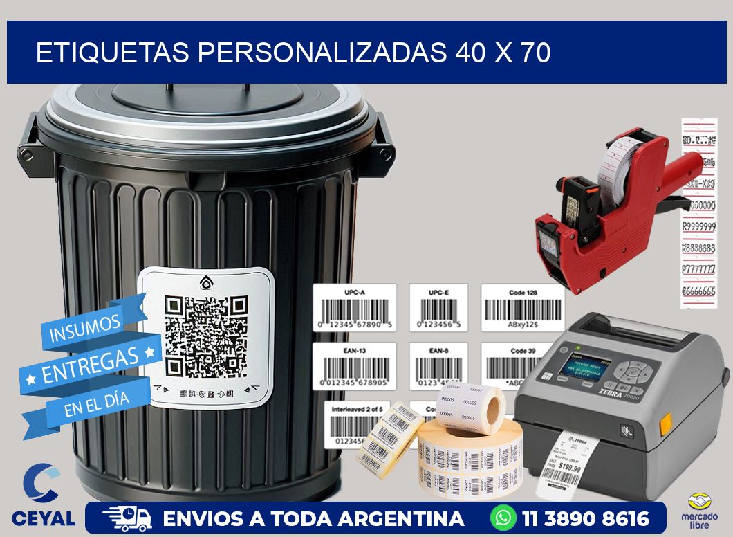 etiquetas personalizadas 40 x 70