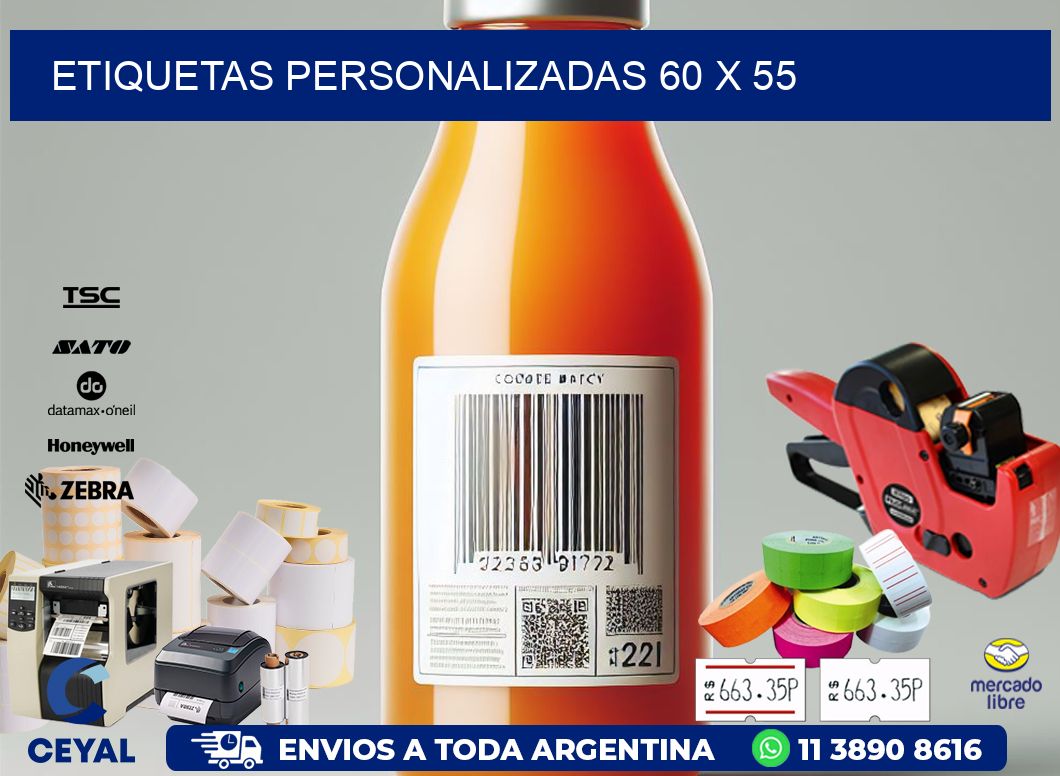 etiquetas personalizadas 60 x 55