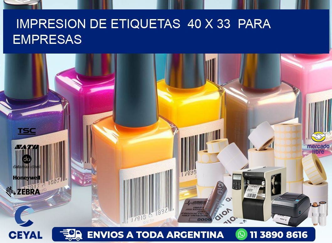 impresion de etiquetas  40 x 33  para empresas