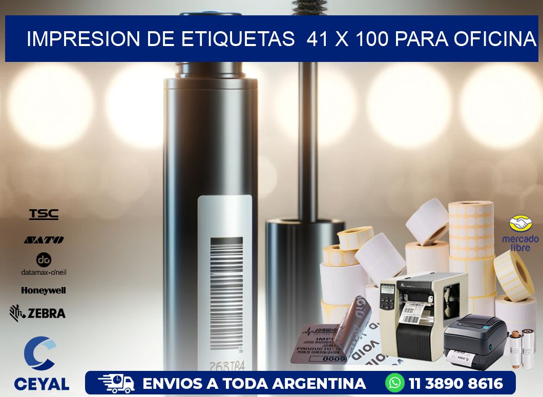 impresion de etiquetas  41 x 100 para oficina