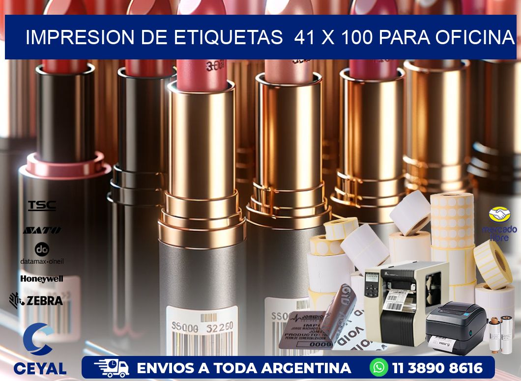 impresion de etiquetas  41 x 100 para oficina