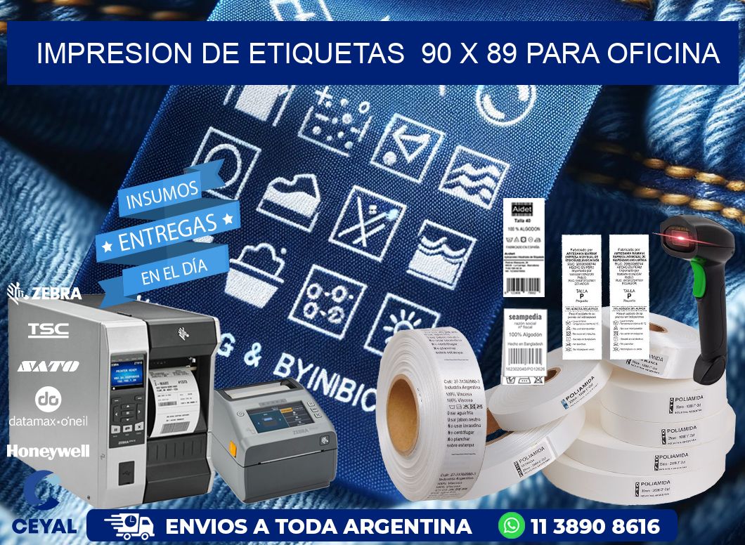 impresion de etiquetas 90 x 89 para oficina