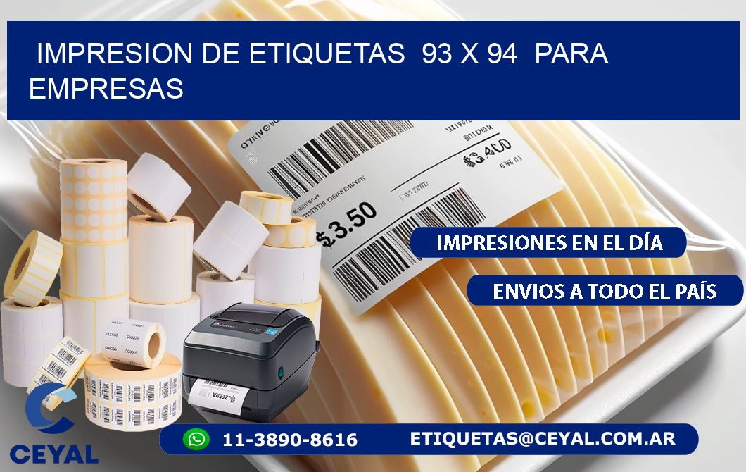 impresion de etiquetas  93 x 94  para empresas