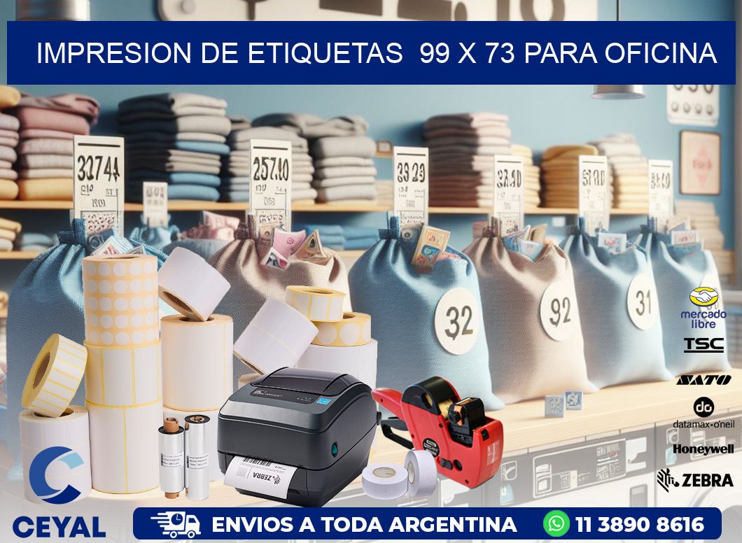 impresion de etiquetas  99 x 73 para oficina