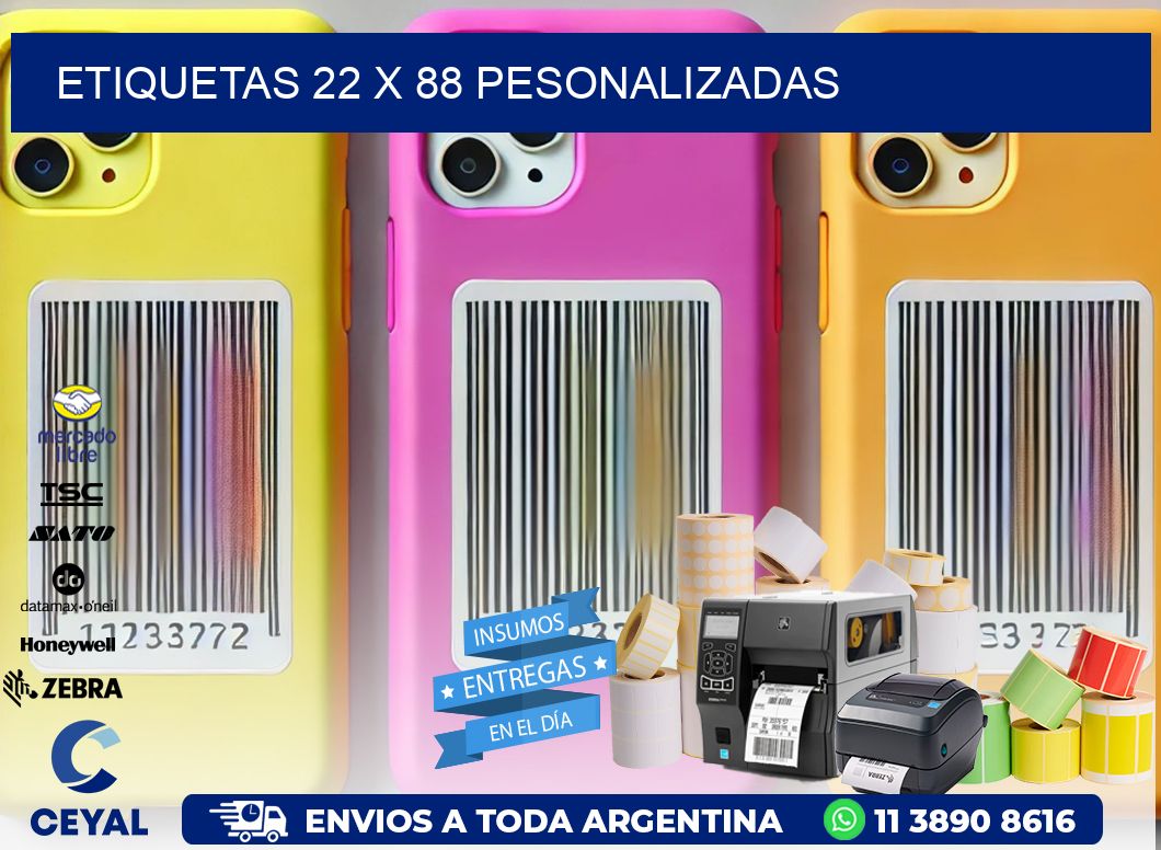 ETIQUETAS 22 x 88 PESONALIZADAS