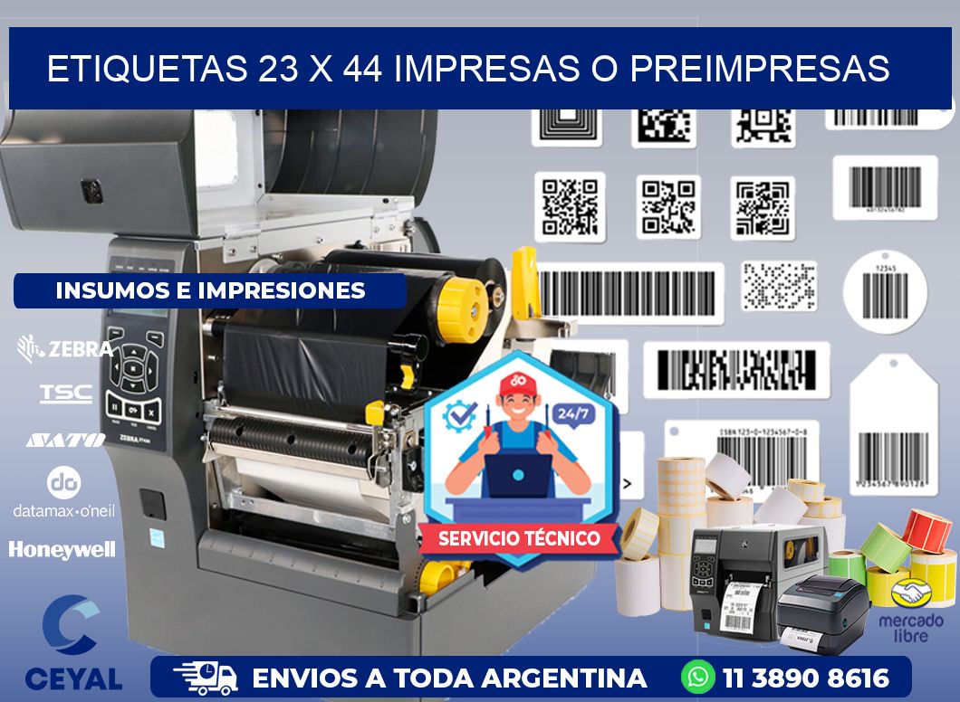 ETIQUETAS 23 x 44 IMPRESAS O PREIMPRESAS