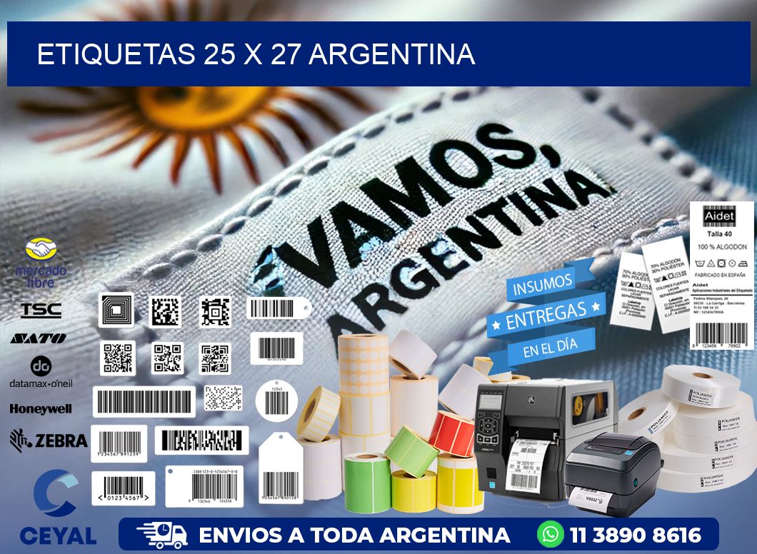 ETIQUETAS 25 x 27 ARGENTINA