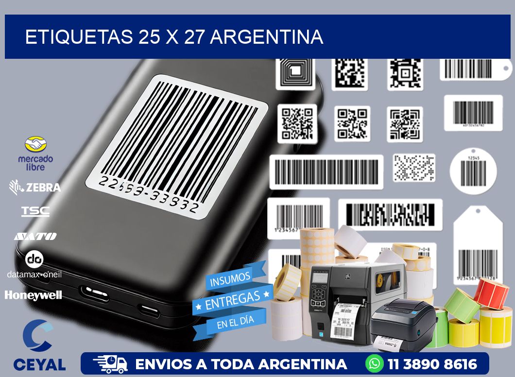 ETIQUETAS 25 x 27 ARGENTINA