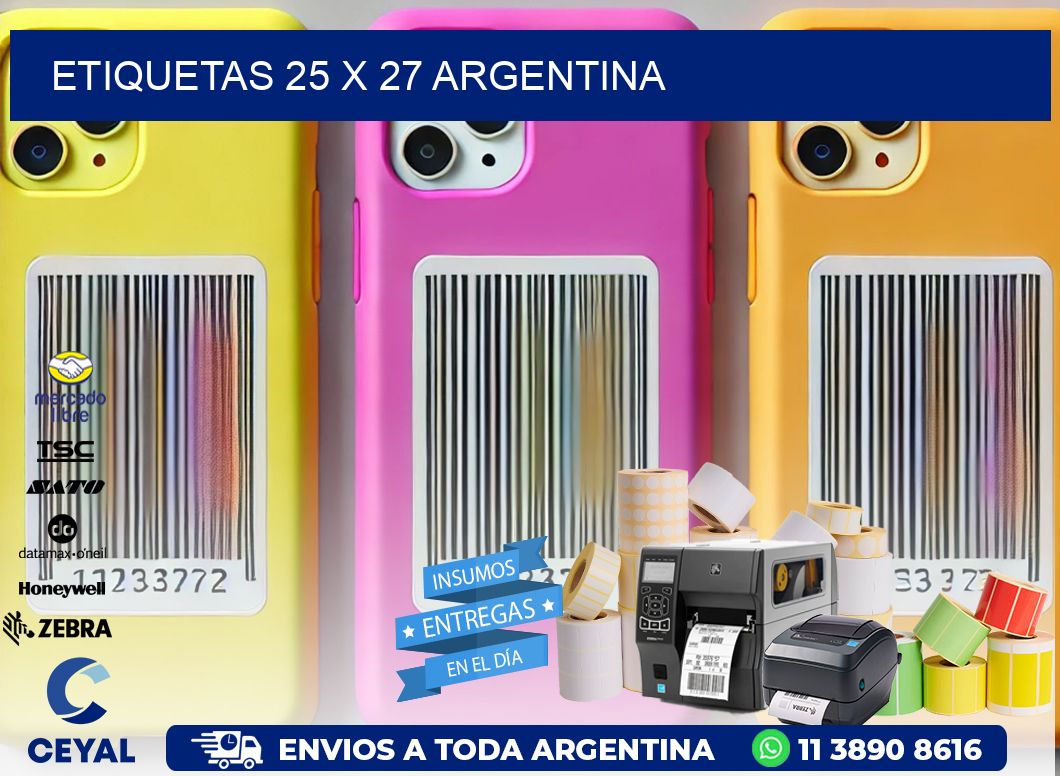 ETIQUETAS 25 x 27 ARGENTINA