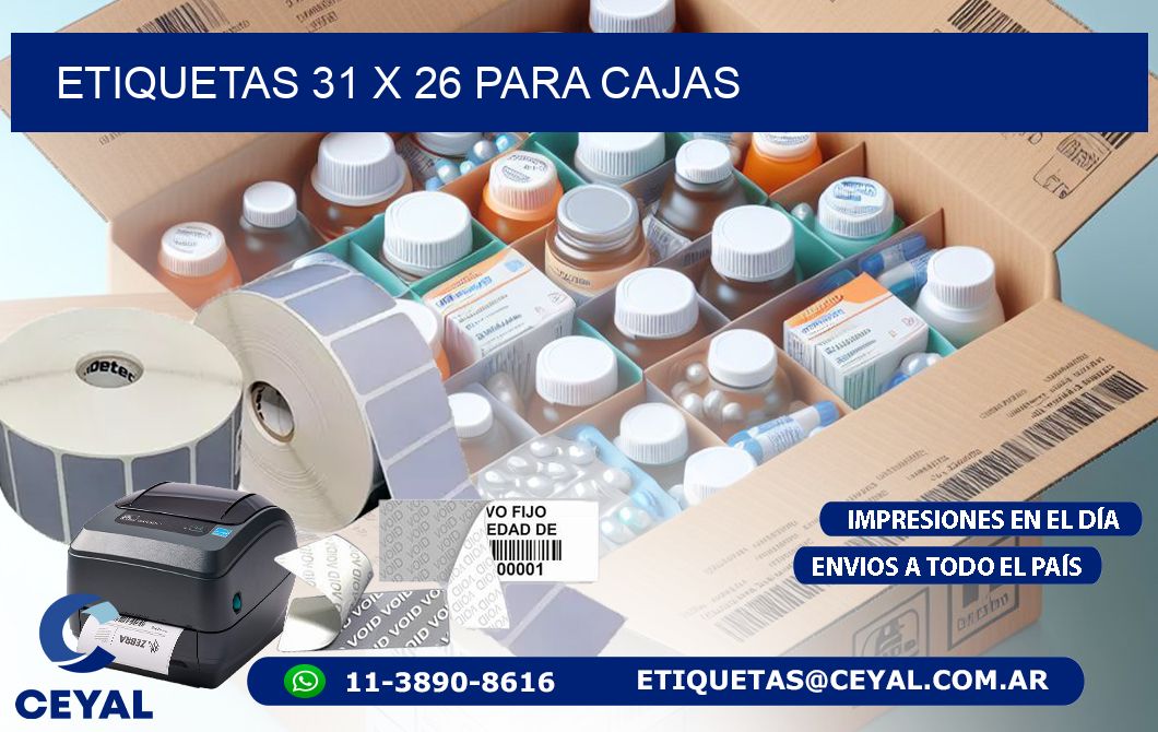 ETIQUETAS 31 x 26 PARA CAJAS