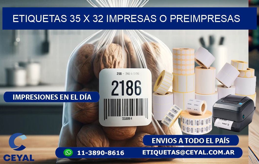 ETIQUETAS 35 x 32 IMPRESAS O PREIMPRESAS