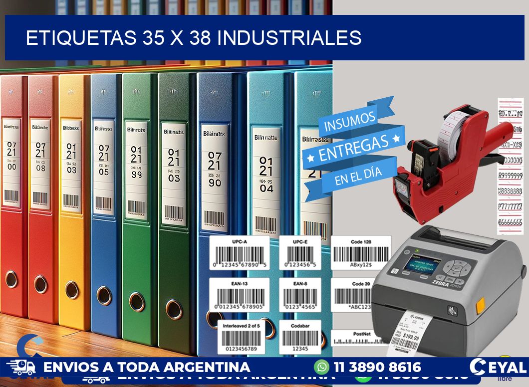 ETIQUETAS 35 x 38 INDUSTRIALES