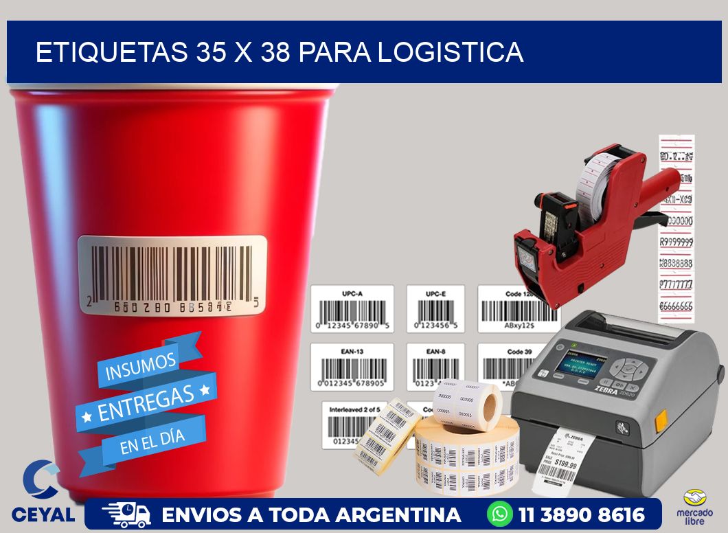 ETIQUETAS 35 x 38 PARA LOGISTICA