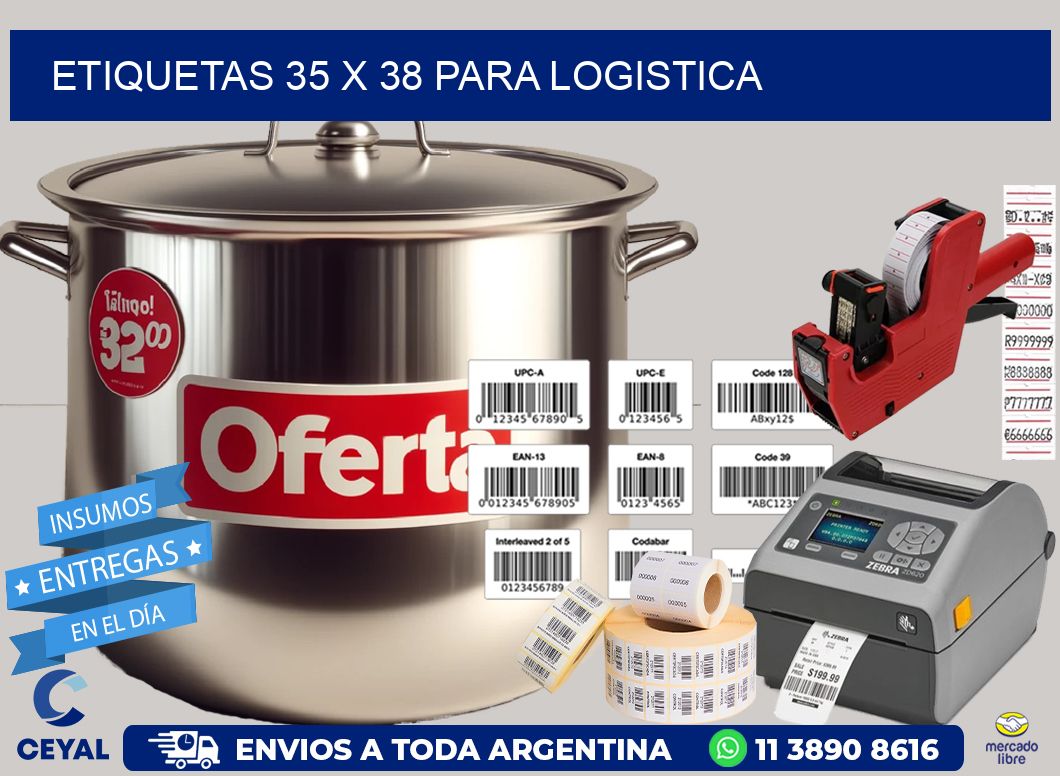 ETIQUETAS 35 x 38 PARA LOGISTICA